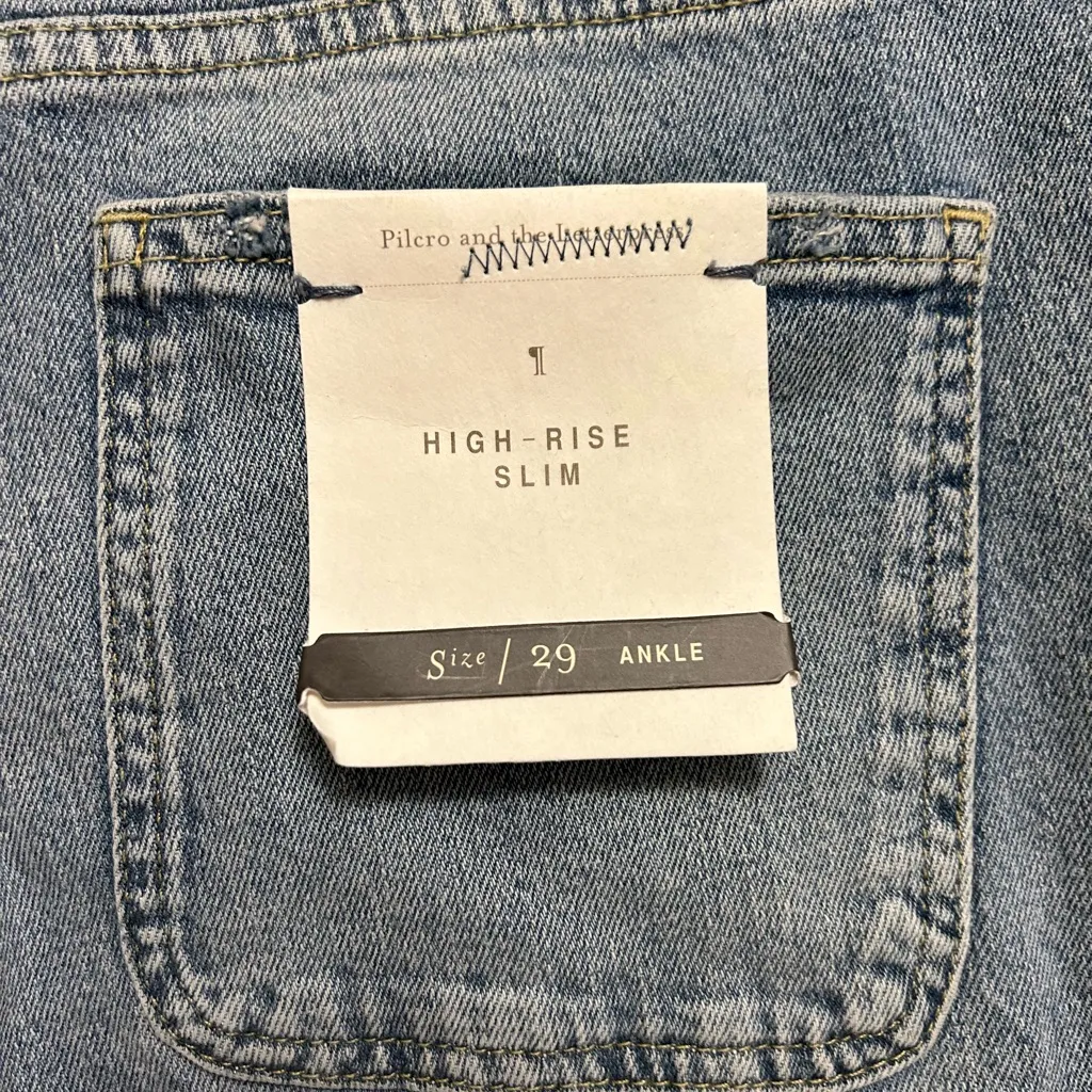 NWT Anthropologie Pilcro and the Letterpress High-Rise Slim Jeans‎ Size 29 - Image 10