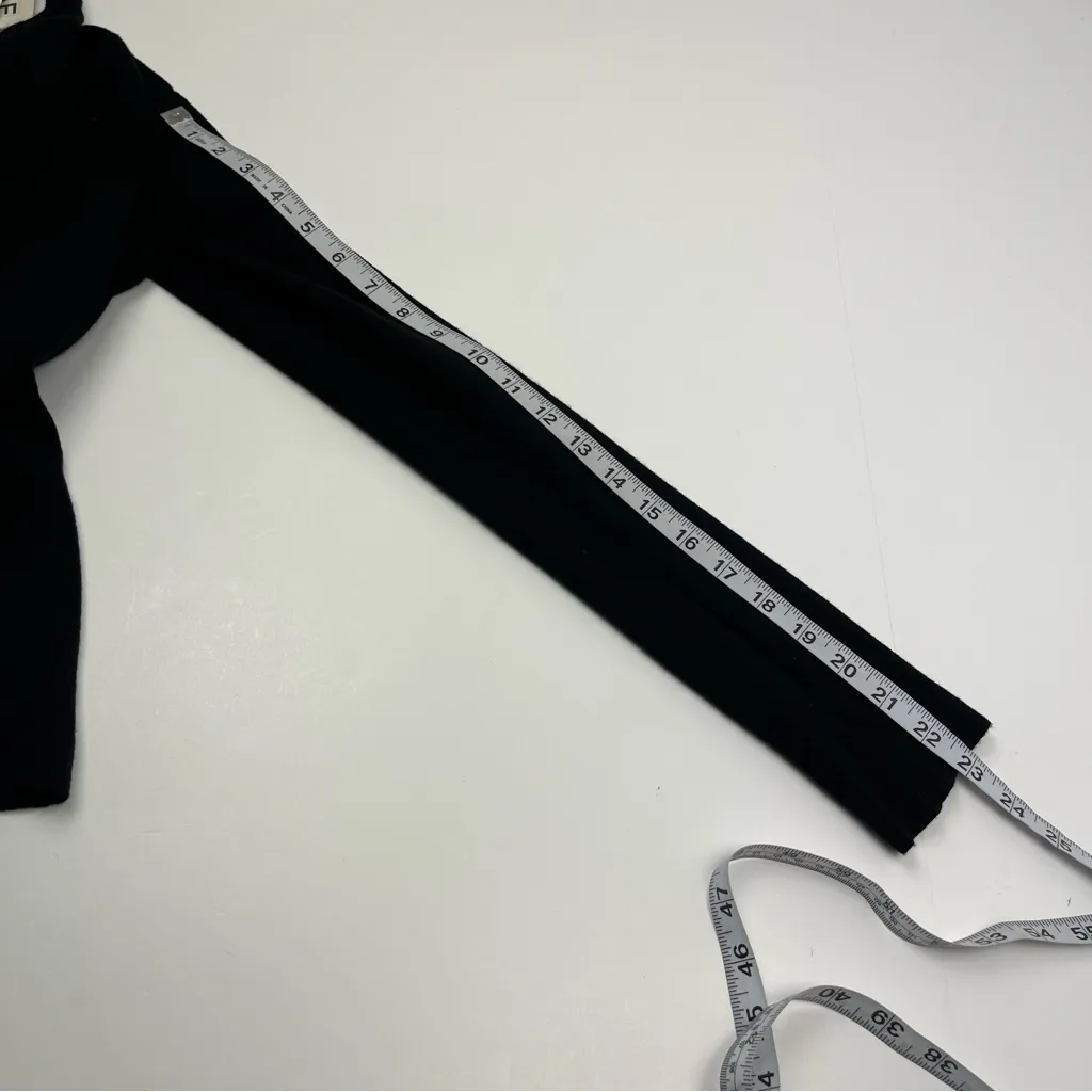 Monse Bikini Long Sleeve Knit Top Womens Size Small Merino Wool Blend NEW Black - Image 12