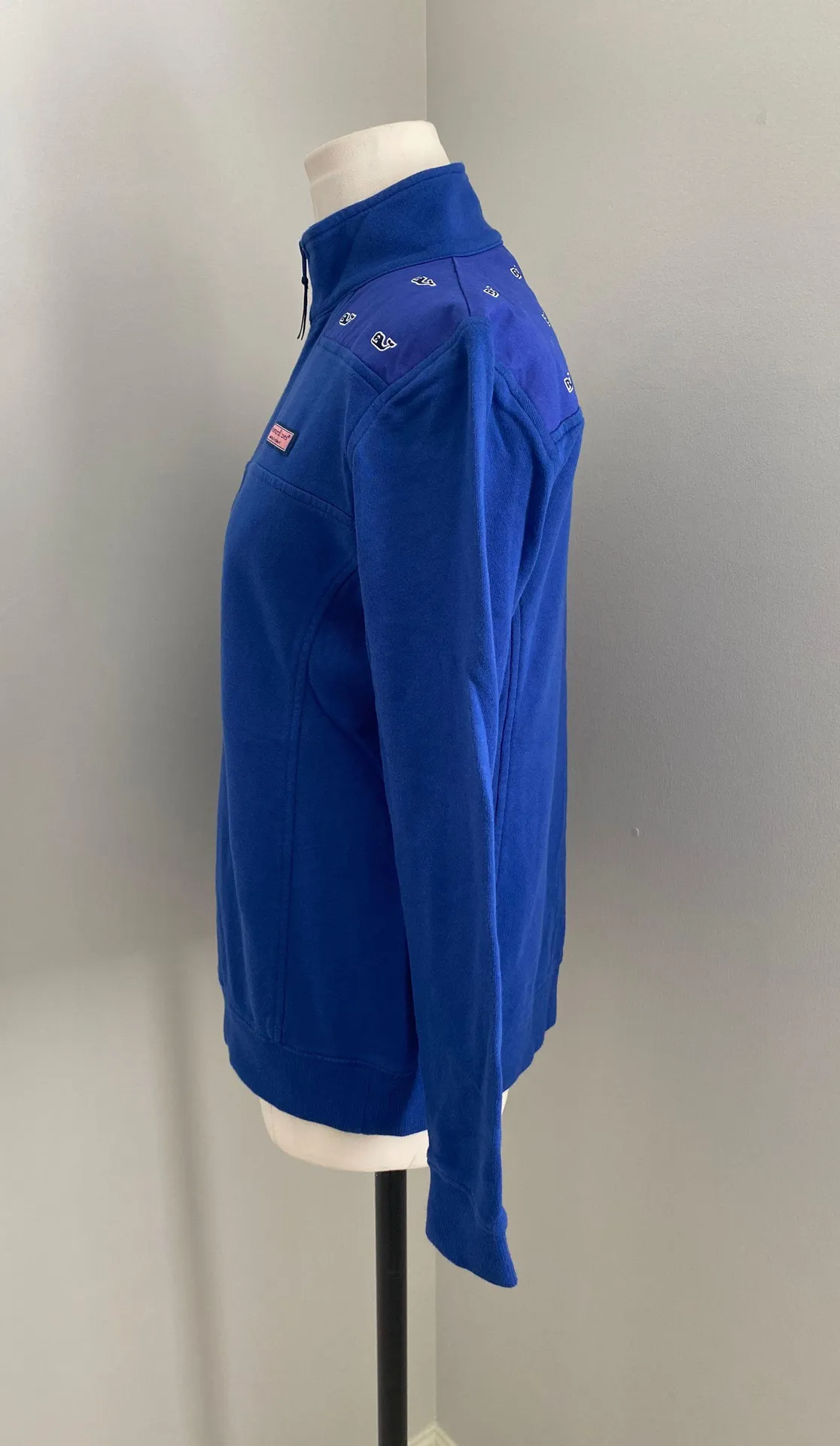 Blue Whale Pattern Quarter Zip - Image 2