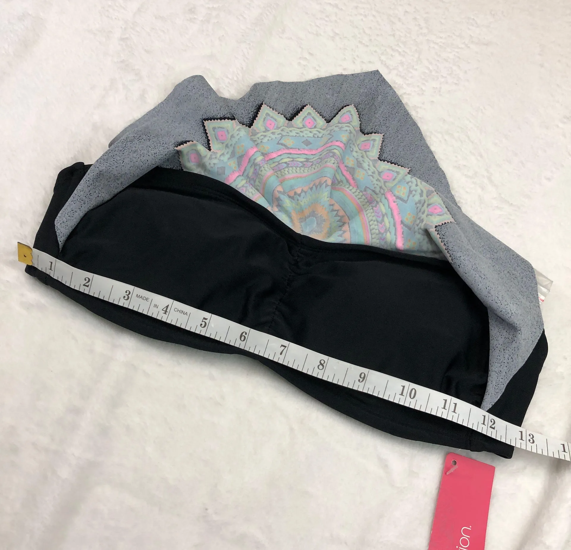 Boho Medallion Coast to Coast Aztec Tribal Bikini Top Strapless NWT - Image 8