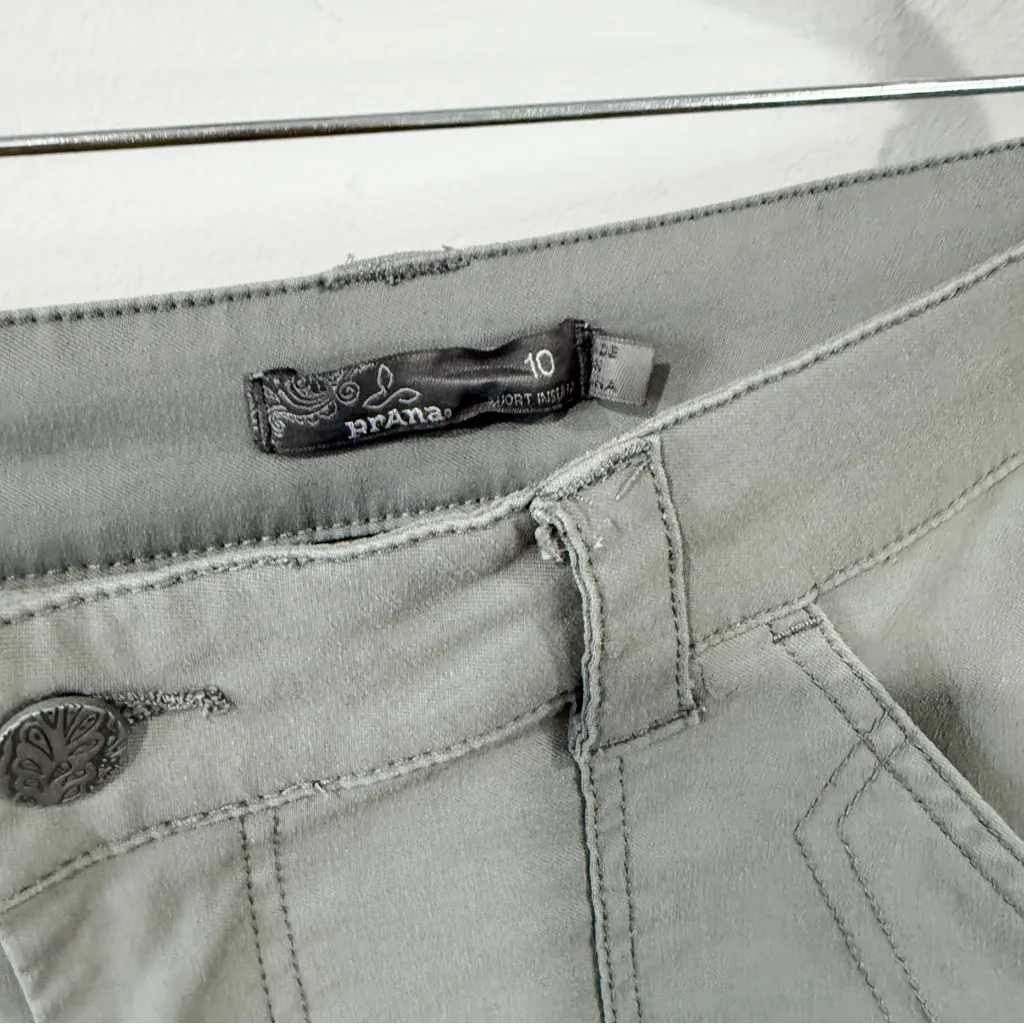 Prana Convertible Hiking Pants Gray Outdoor Zip Off Size 10 - Image 3