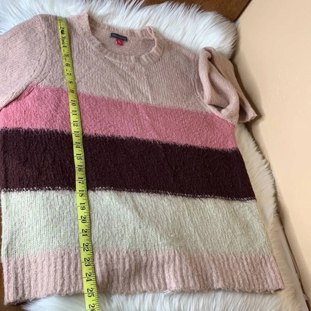 Vince Camuto Umbra Forest Pink Shadow Striped Sweater Size XL - Image 9