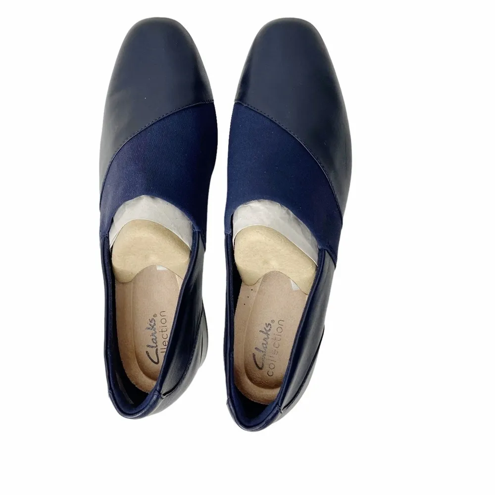 Clarks Juliet Gem Slip-On Shoe in Navy Leather 9.5 - Image 3