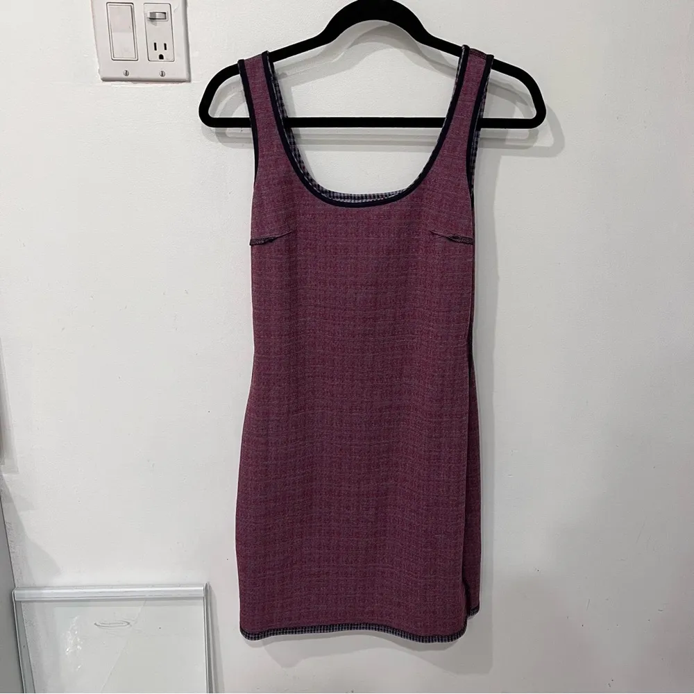 NWT ModCloth Purple Plaid pattern Such a Charmer Sleeveless Dress M bodycon - Image 9