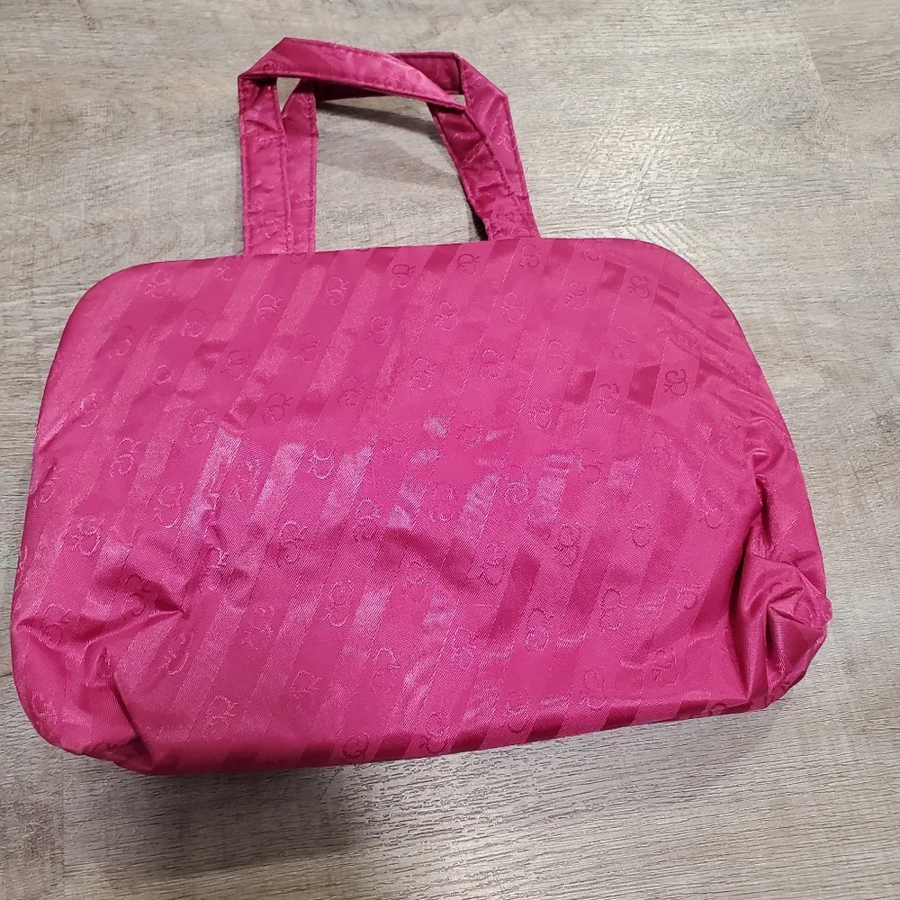 Oscar De La Renta Pink Snap Closure Makeup Bag - Image 7