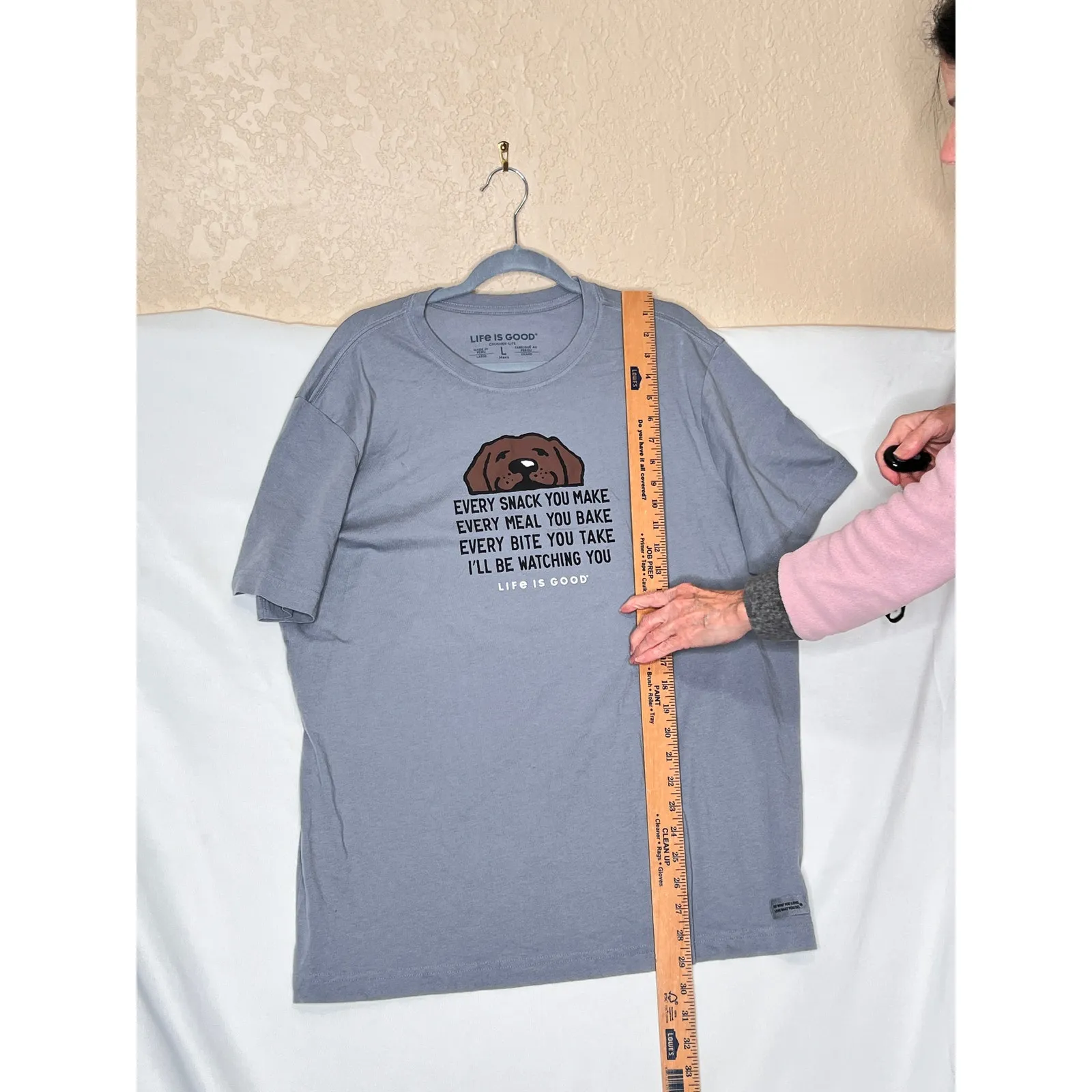 Life Is Good NEW Crusher-Lite T-shirt short sleeve gray dogs novelty - Image 5