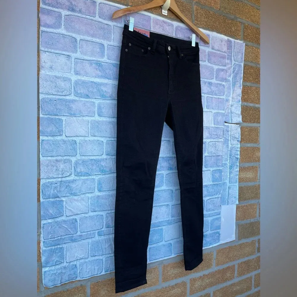 ACNE STUDIOS BLÅ KONST PEG BLACK JEANS SIZE 27 - Image 8