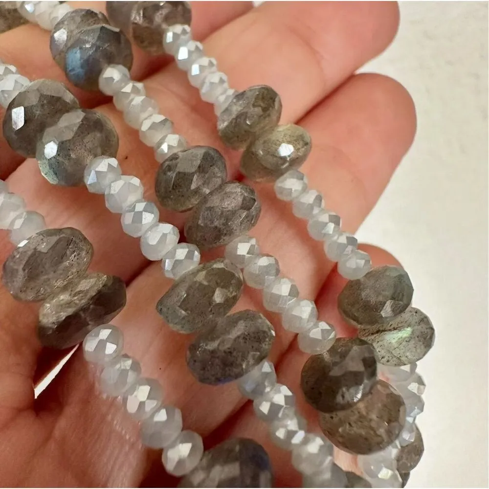 long labordorite beaded necklace - Image 7