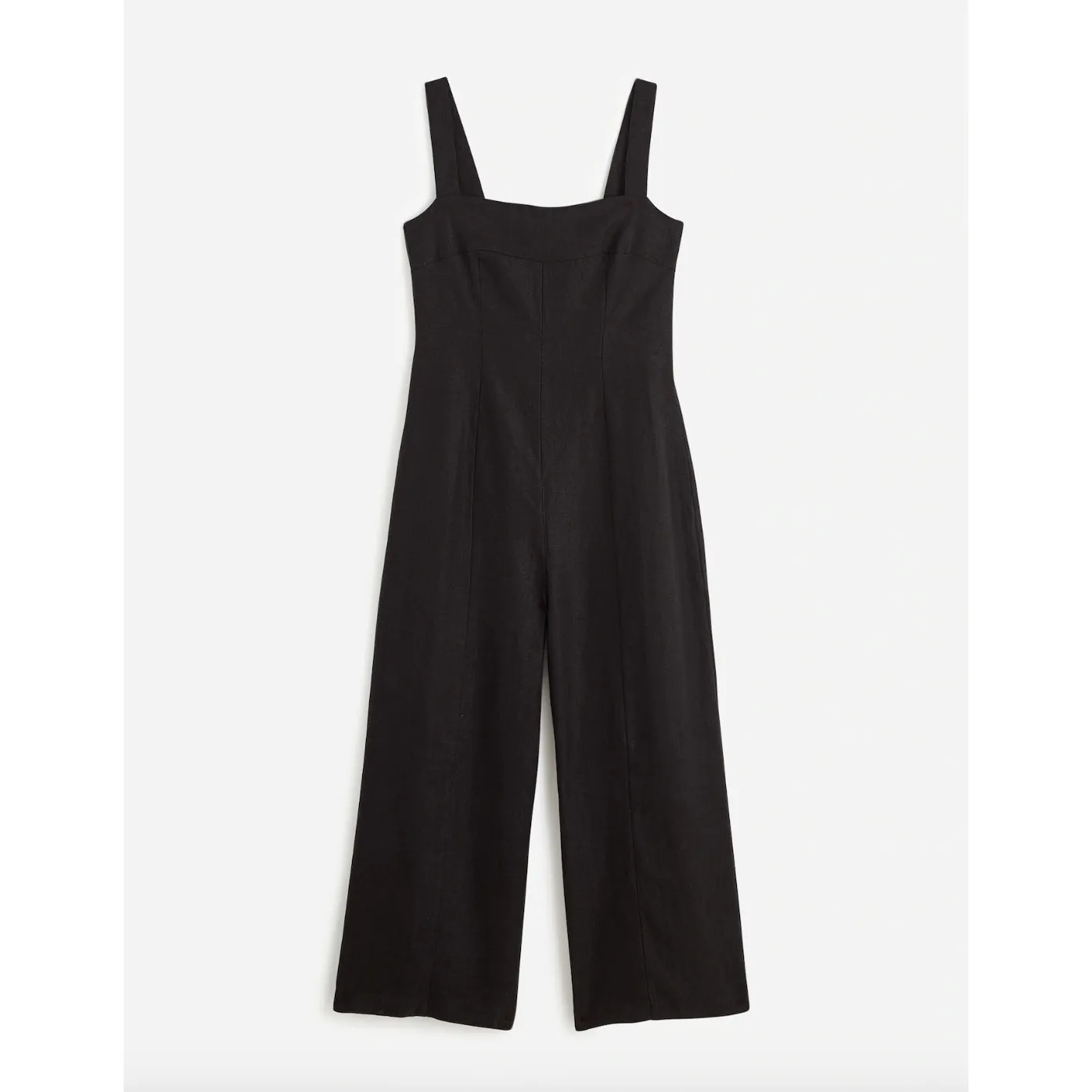 NEW Madewell Squareneck Wide Leg Jumpsuit 100% Linen Black Minimalist US 2 - Image 6