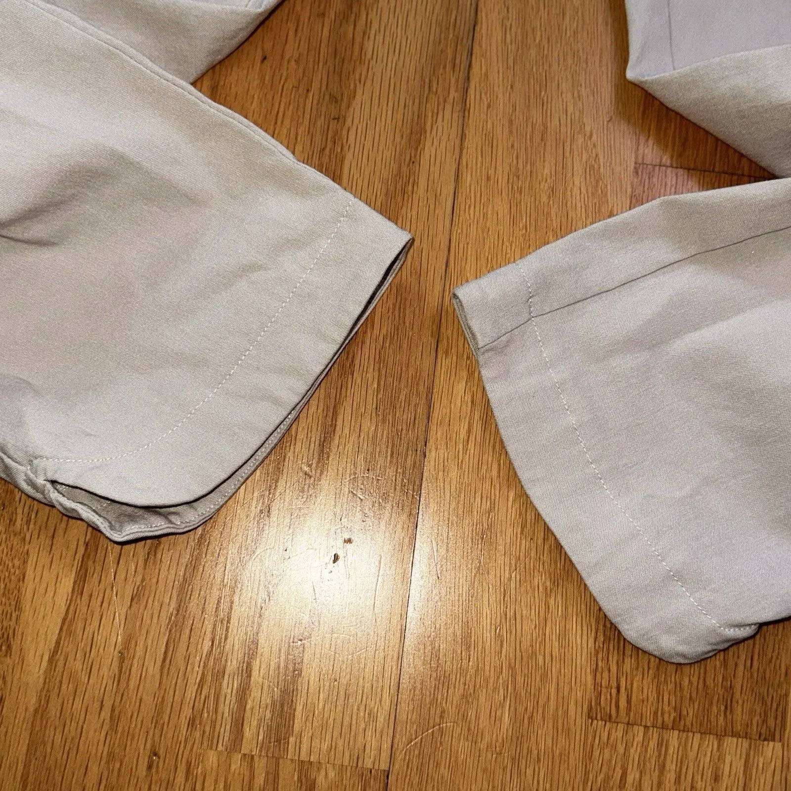 J. McLaughlin Women's Pull On Ankle Pants Split Sides Beige Sz 4 Preppy Classic - Image 4