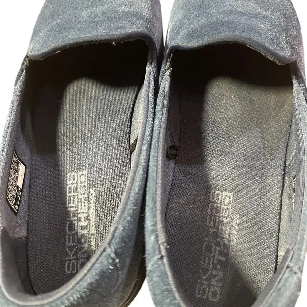 Skechers on The Go Women’s Loafer Comfort Blue Suede Sz 7.5 - Image 10