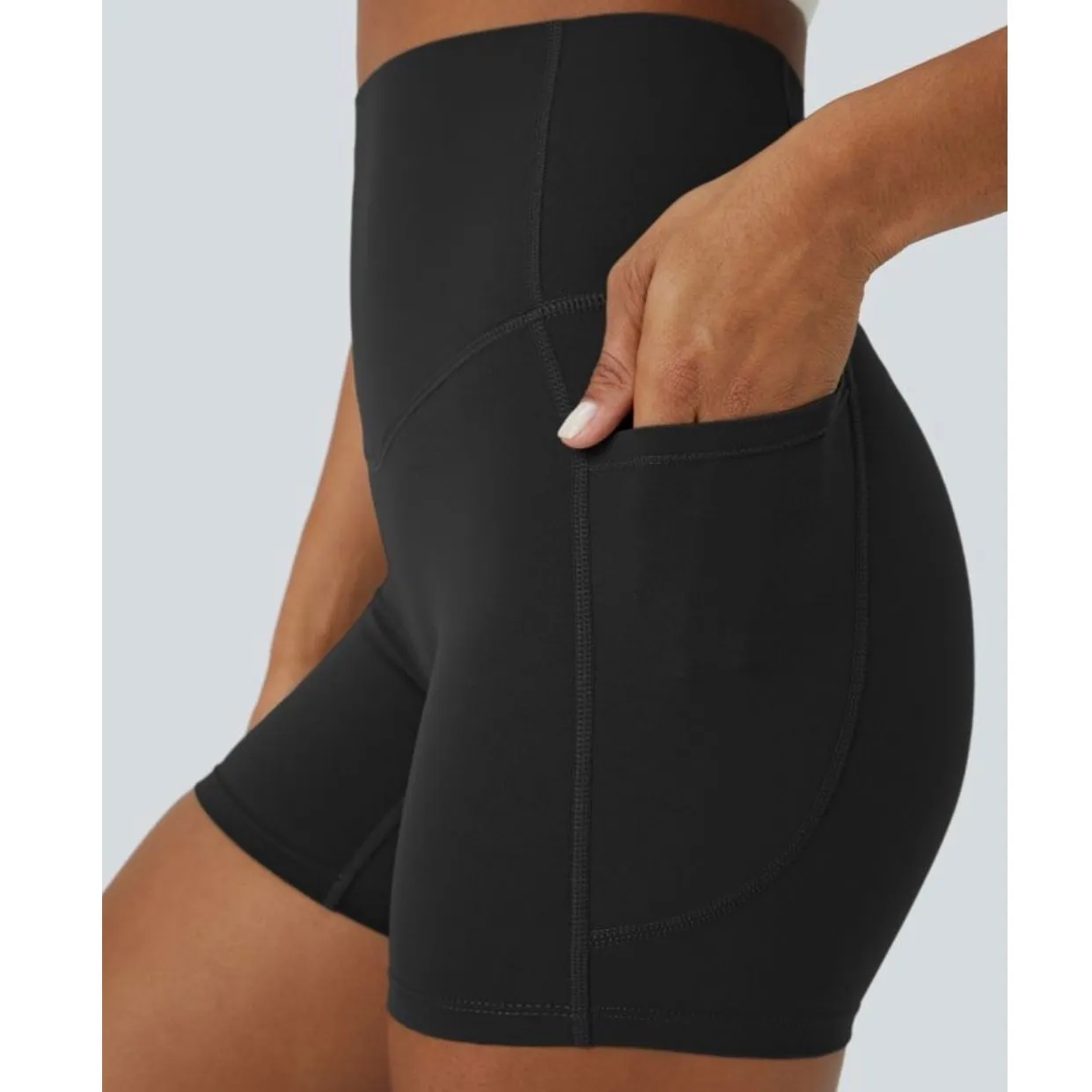 Halara UltraSculpt™ High Waisted Tummy Control  Shaping Training Biker Shorts L - Image 3