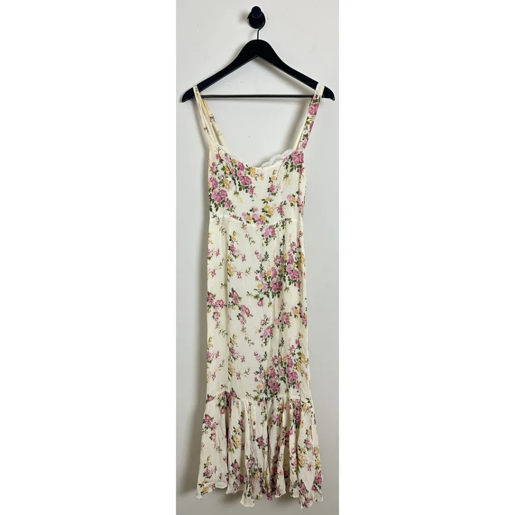 REFORMATION Irisa Floral Trumpet Dress in Posy Size US 6 - Image 3