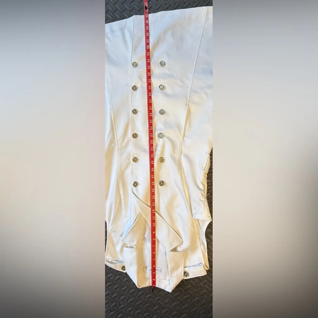 Calvin Klein  Sleeveless Double Breasted Coat Dress White - Image 7