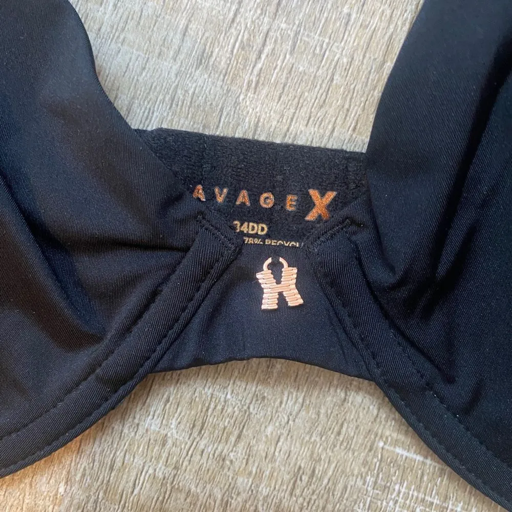 Savage X Fenty NWT Core Microfiber Unlined Bra Black 34DD Basic Classic Comfy - Image 6