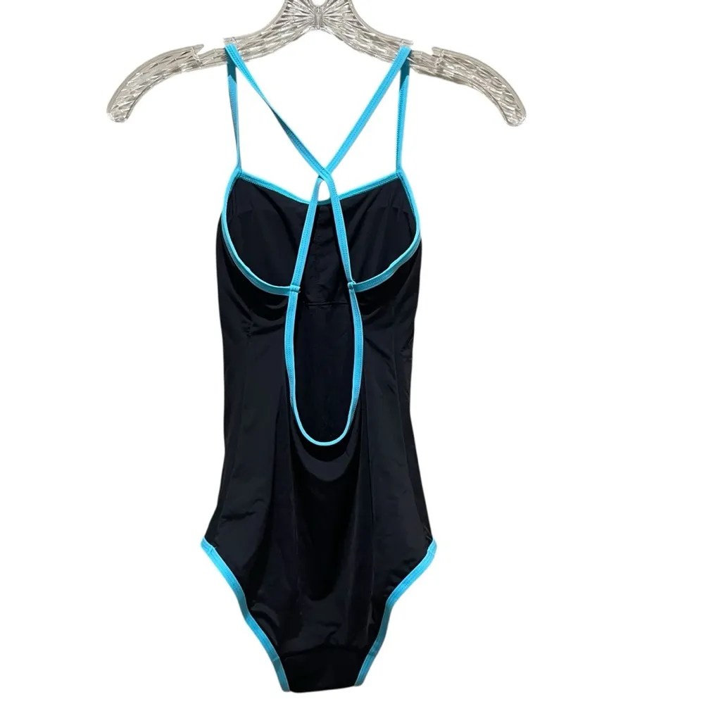 Beautikini Period Swimwear Racerback One Piece Bathing Suit Black Blue Size XS - Image 7