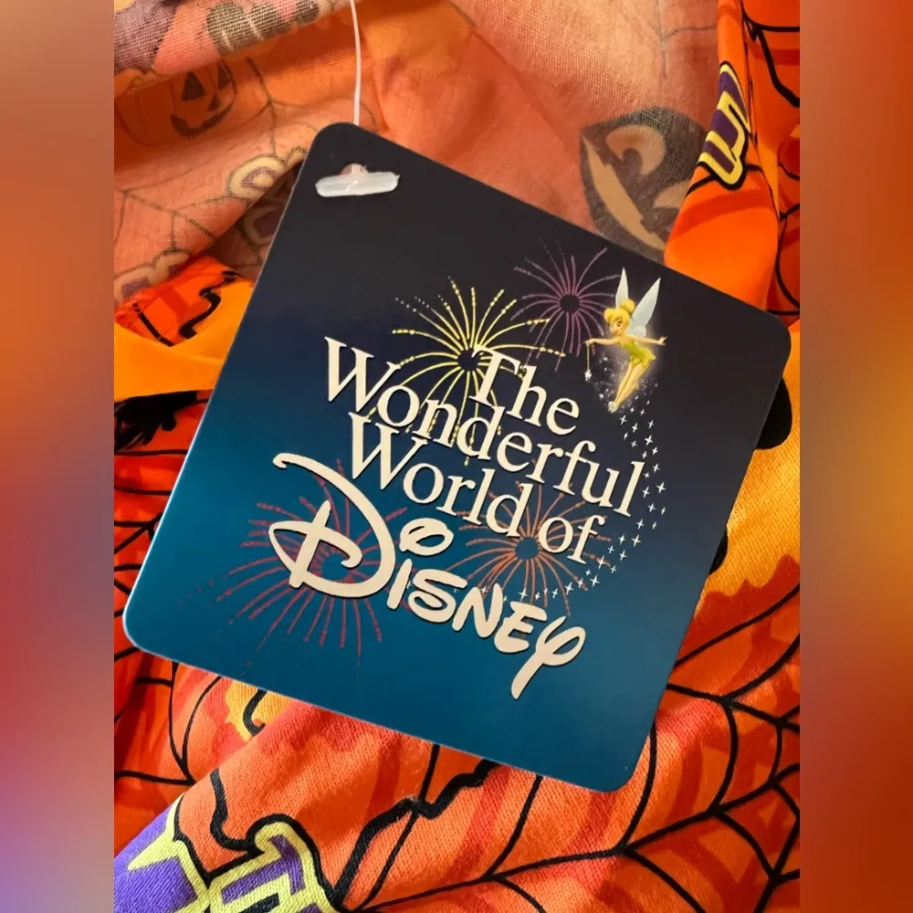 The Wonderful World Of Disney Halloween Scrub Top Mickey Minnie Mouse Pluto 3X - Image 2