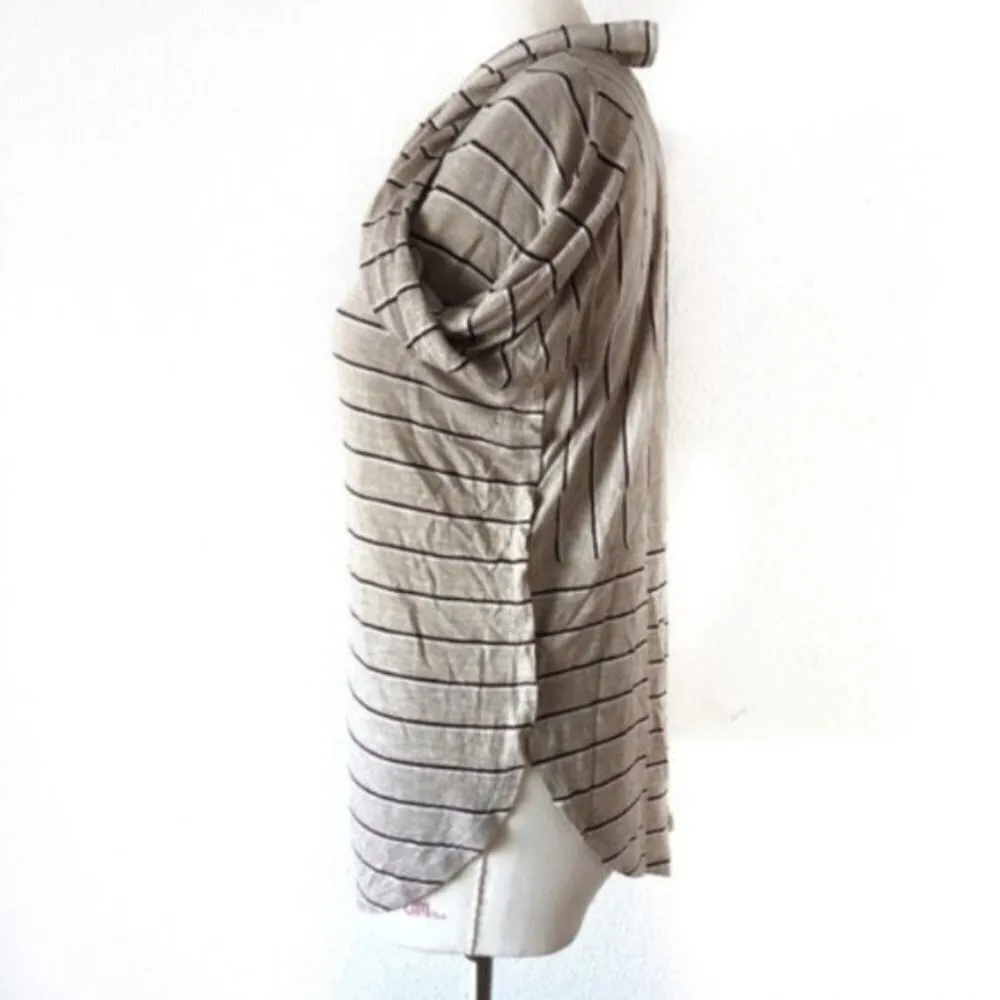 Madewell Shirt XS Anthem Long Sleeve V-Neck Stripe Basic Casual Lounge Neutral - Image 4