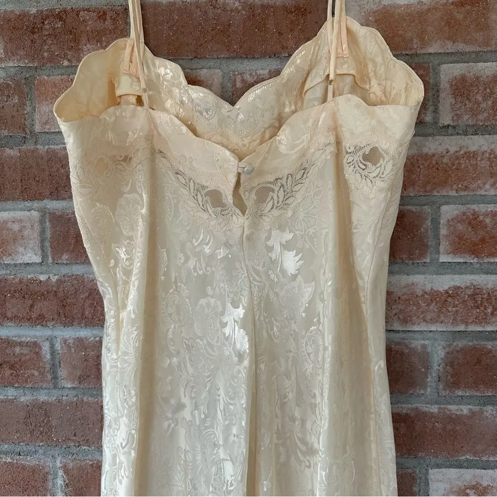 Vintage Victoria’s Secret Gold Label Robe Gown Set Ivory Bridal Women’s Large - Image 15