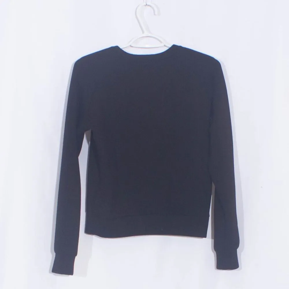 MAJE Black Hashtag Heart Embroidered Pullover Sweater Size S - Image 4