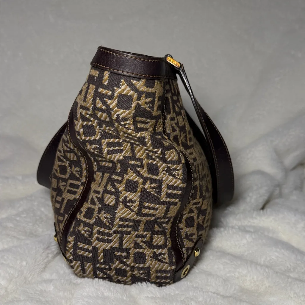 Etro Black and Tan Patterned Tote Bag Brown - Image 9