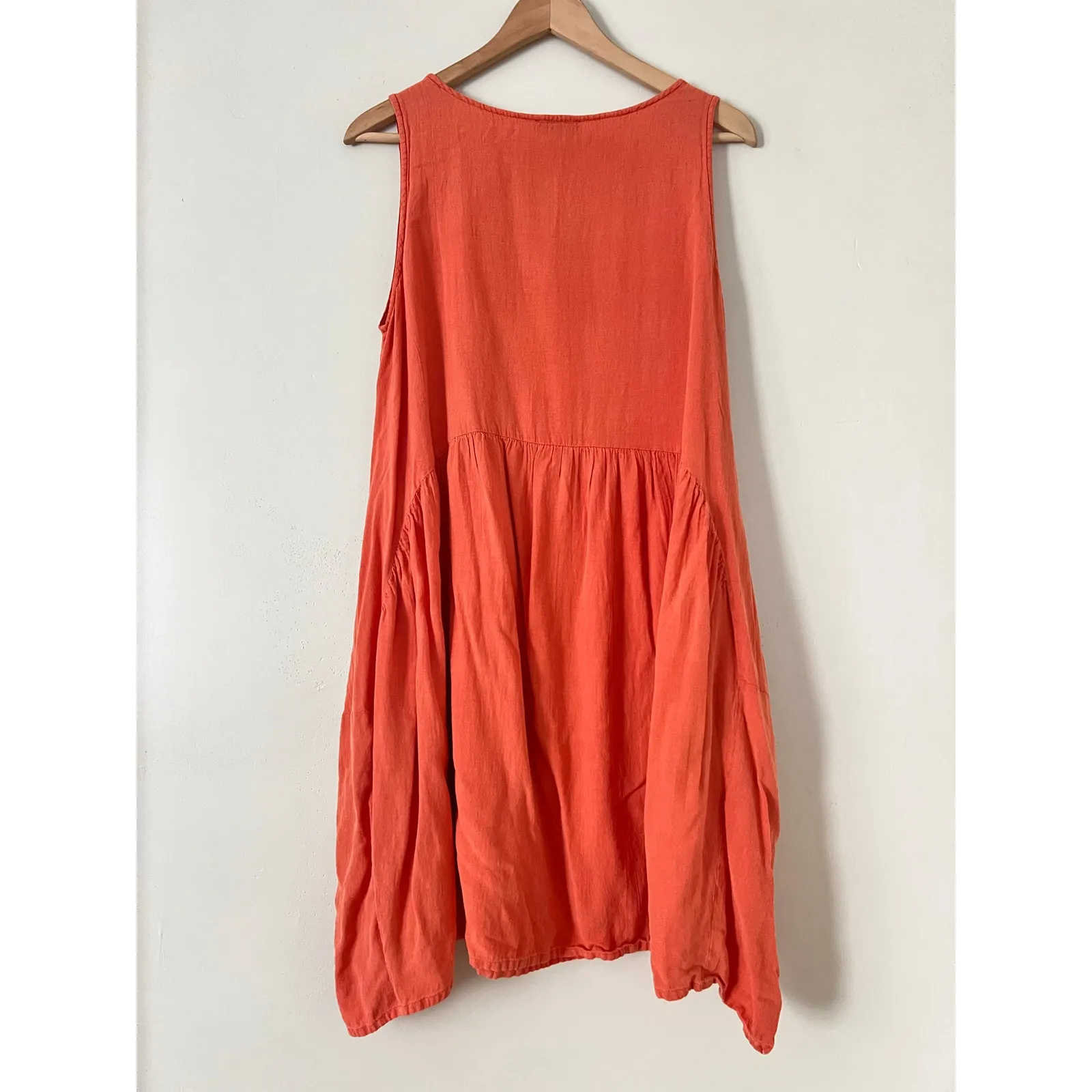 Orientique Naturally Australian Orange Asymmetrical Trapeze Linen Cotton M Size M - Image 2