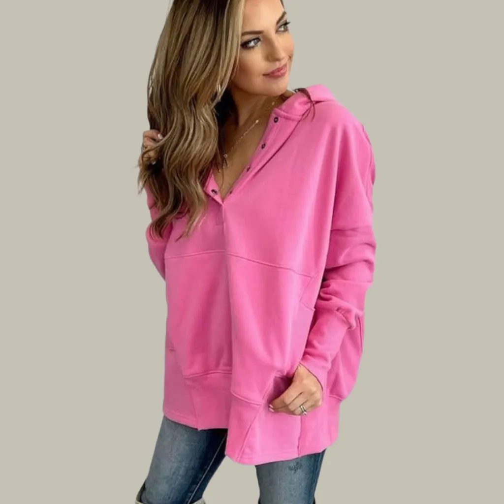 NWT Bubblegum Pink Oversized Pullover Hoodie Sz XS - Image 3