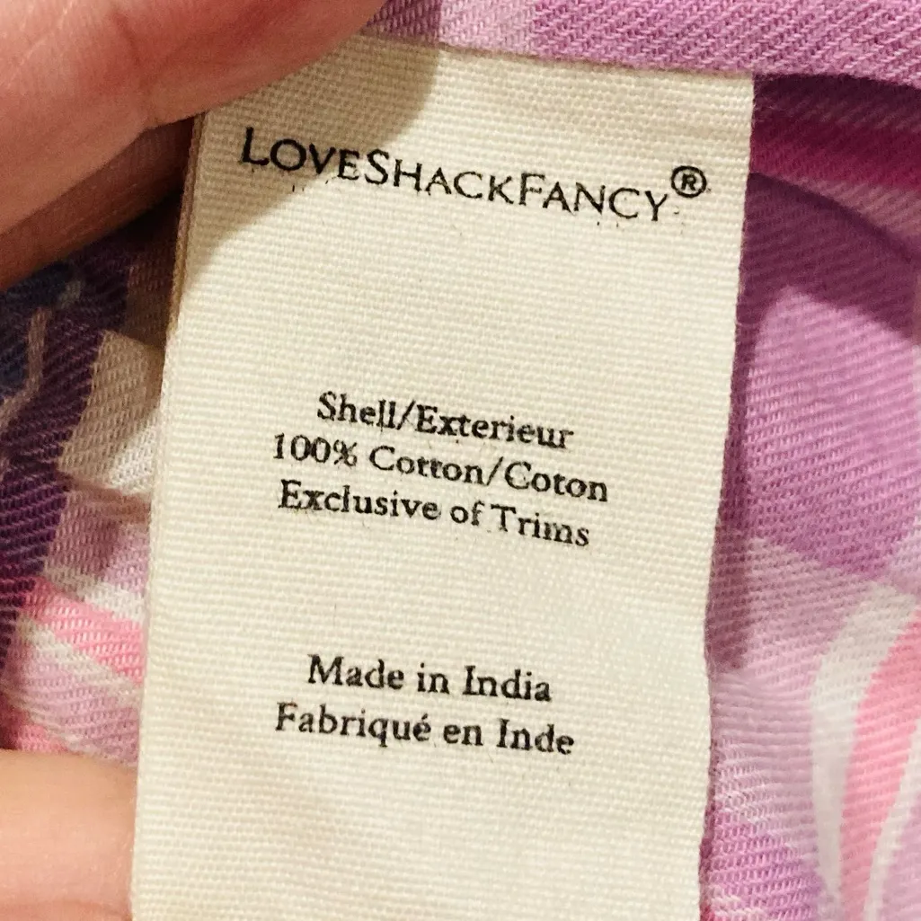 LoveShackFancy “Como” lilac shouters plaid ruffled mini skirt w/ swirling lace.4 - Image 8