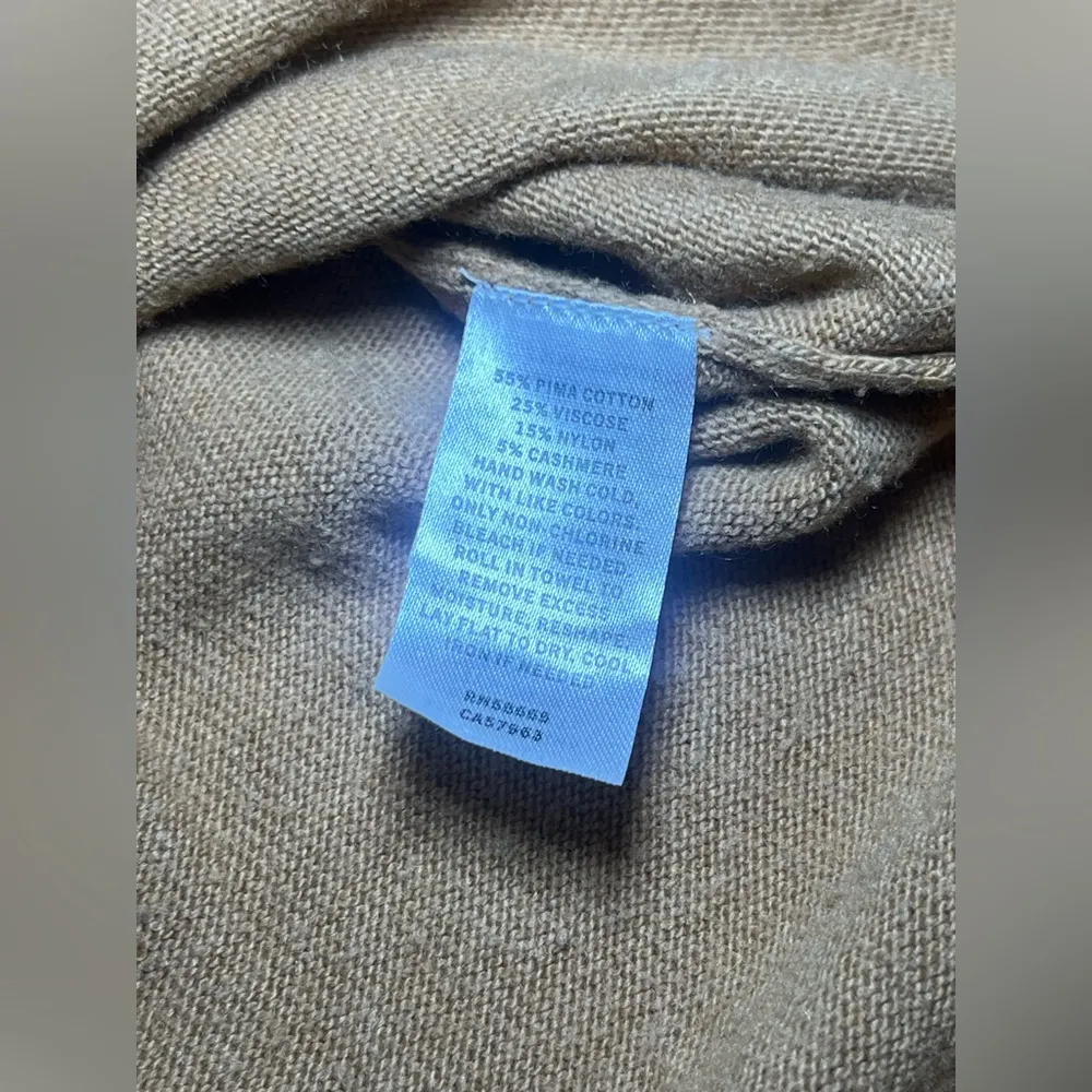 Treasure & Bond Comfy Tan Turtleneck Sweater,Pima Cotton,Classic,Everyday,Size M - Image 8