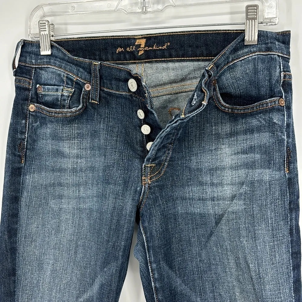 7 for All Mankind The Original Boycut Jean in New York Dark Wash Womens Size 29 - Image 9