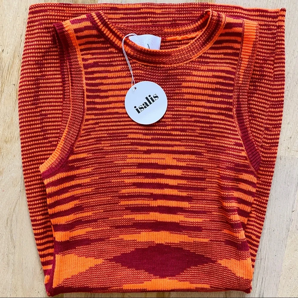 NEW Isalis knit dress in orange spice - Image 4