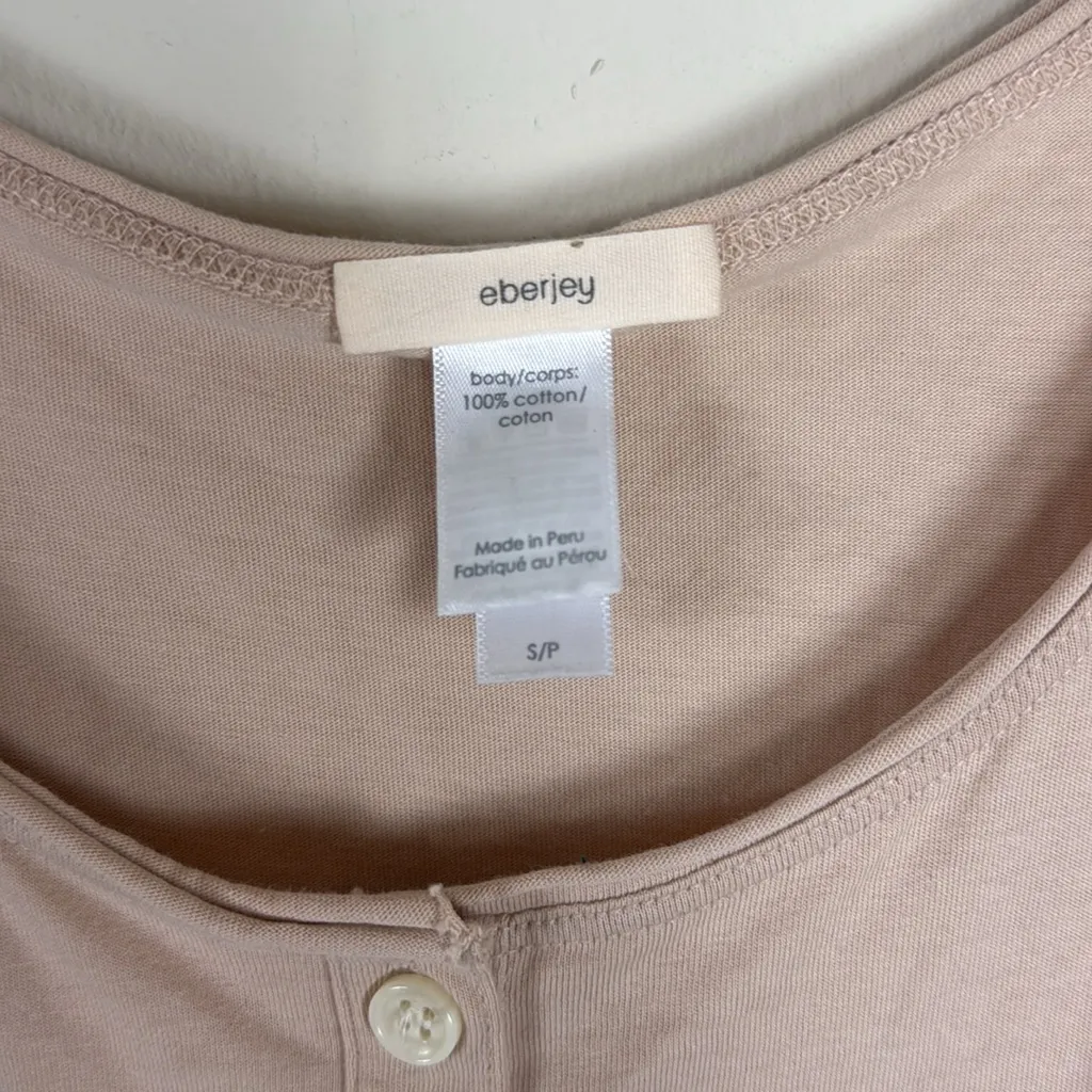 Eberjey Brie Cargo Jumpsuit in‎ Antique Rose Size Small - Image 5