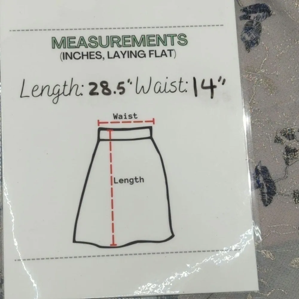 BCBG MAX AZRIA‎ Floral Embroidery Knee Length Skirt Sz. 8 NWT - Image 6