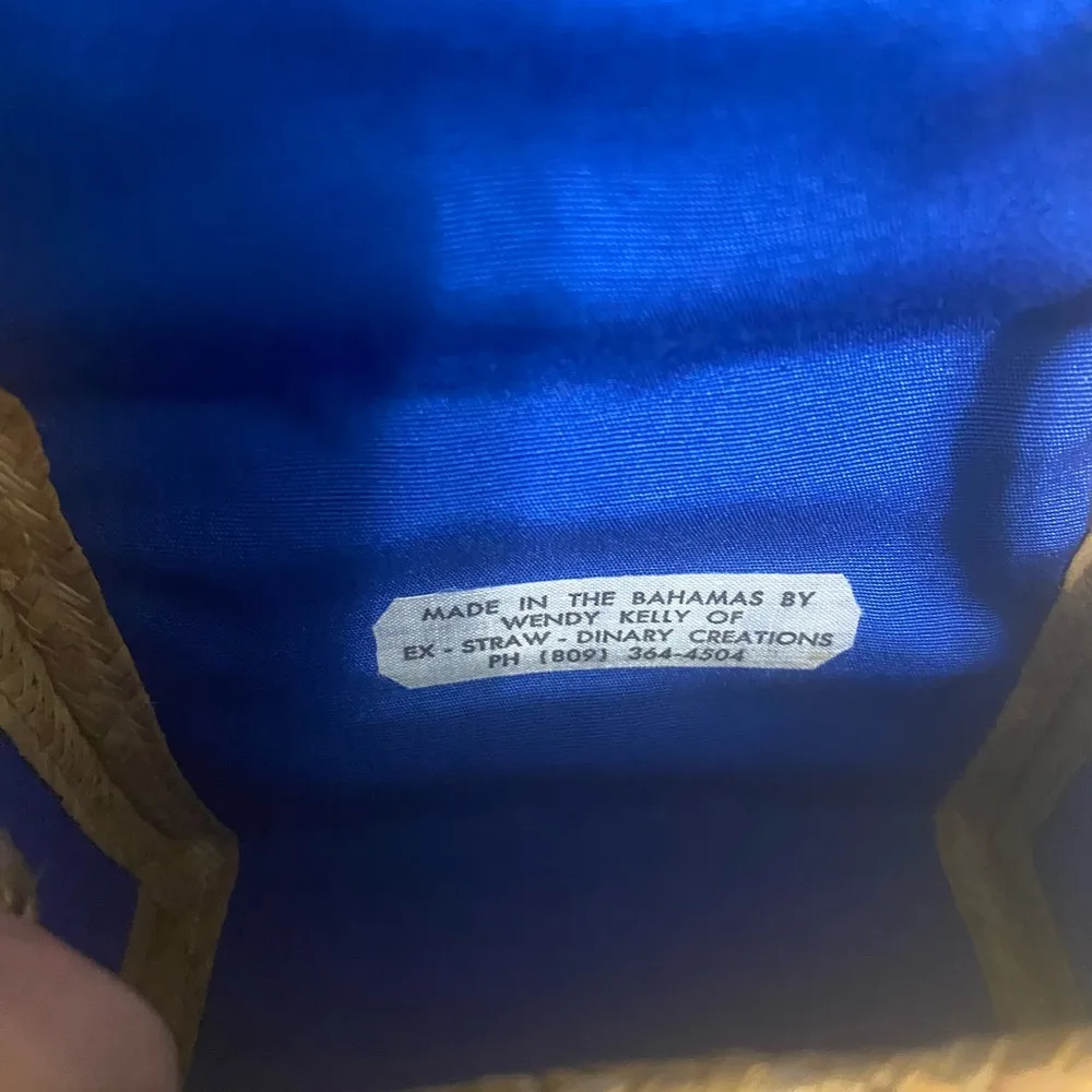 Vintage Mini Straw handle Bag Bohemian Tan - Image 5