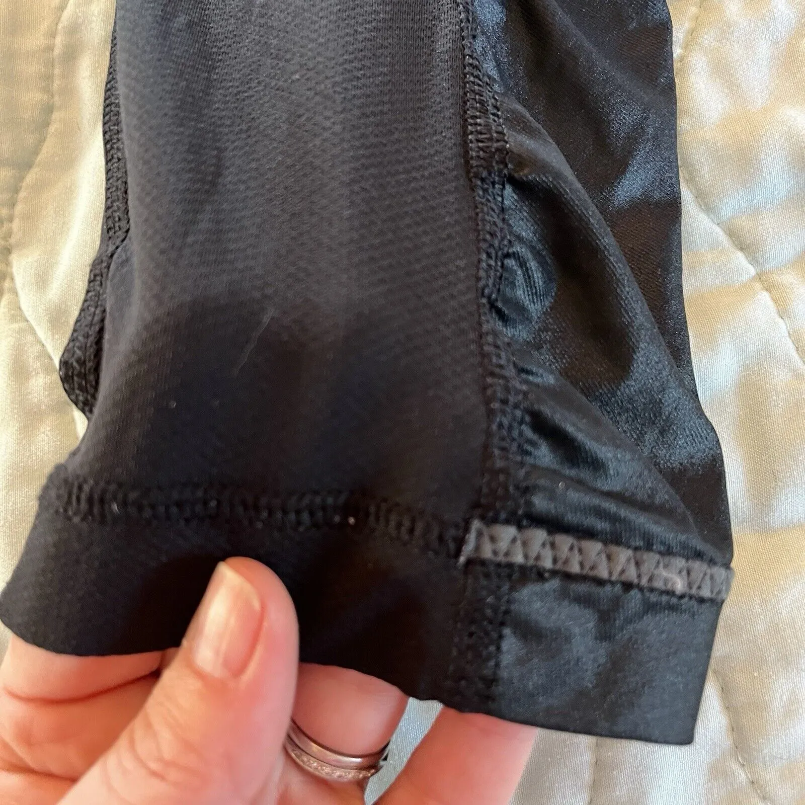 Lululemon Pants Women 2 Black The Crop Luxtreme Fabric Gym Run Sleek Sheer Mesh - Image 4