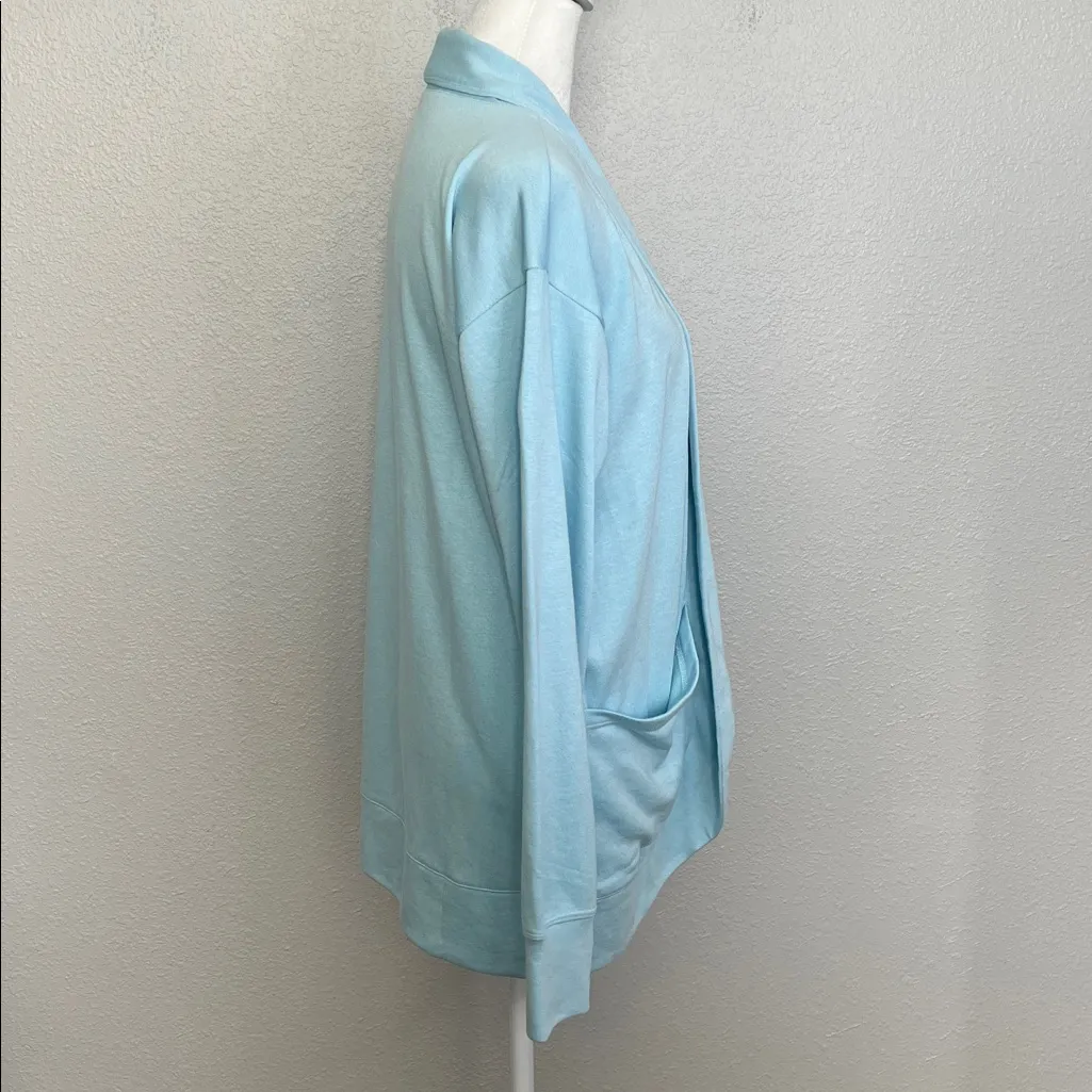 JCrew Factory Knit Wrap Sweater Blue Size Small NWT - Image 2