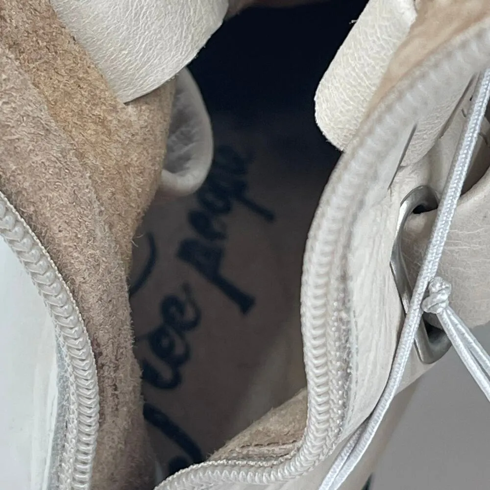 FREE PEOPLE Jesse Boots Leather Size 41(US 10) Heeled Cutout Strappy Lug Sole - Image 13