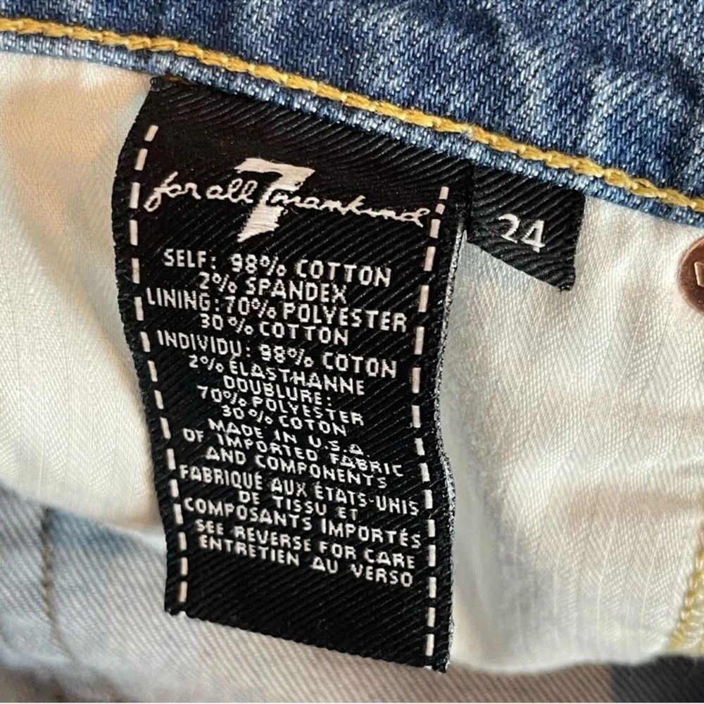 7th For All Mankind High Waist Bermuda Short In Desert Oasis Size 24 - Image 3