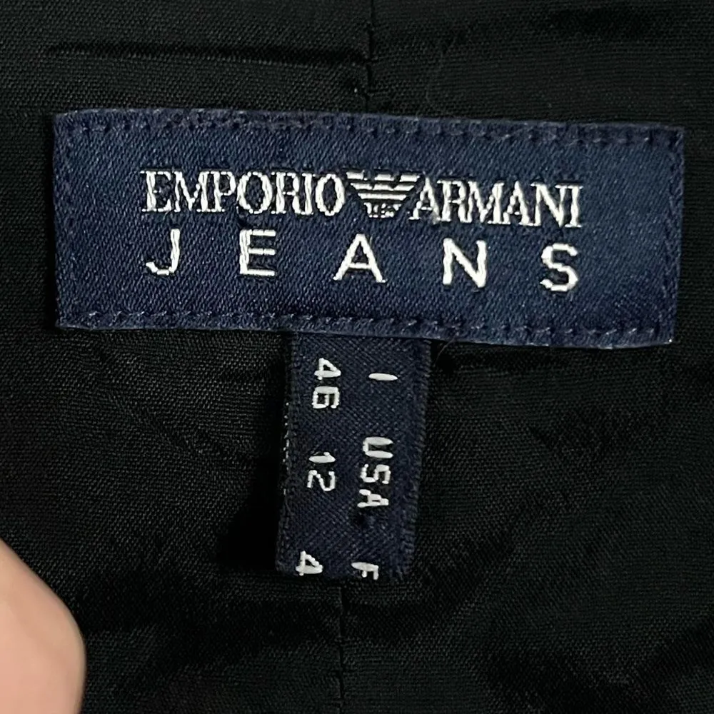 Emporio Armani Jeans Dark Gray/Black Mini Dress Size 12 - Image 4