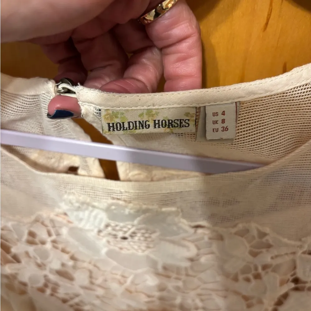 Anthropologie Magnolia Lace Dress by Holding Horses Sz 4 - - Image 5