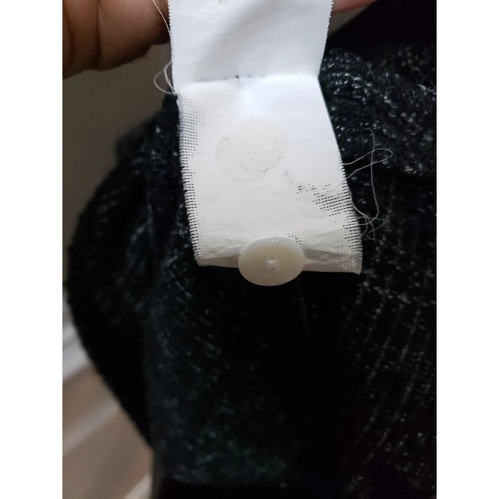 Zara Woman Dress Jumper Women XS Black White Cotton Ruffle Plaid Shirt Look - Image 12