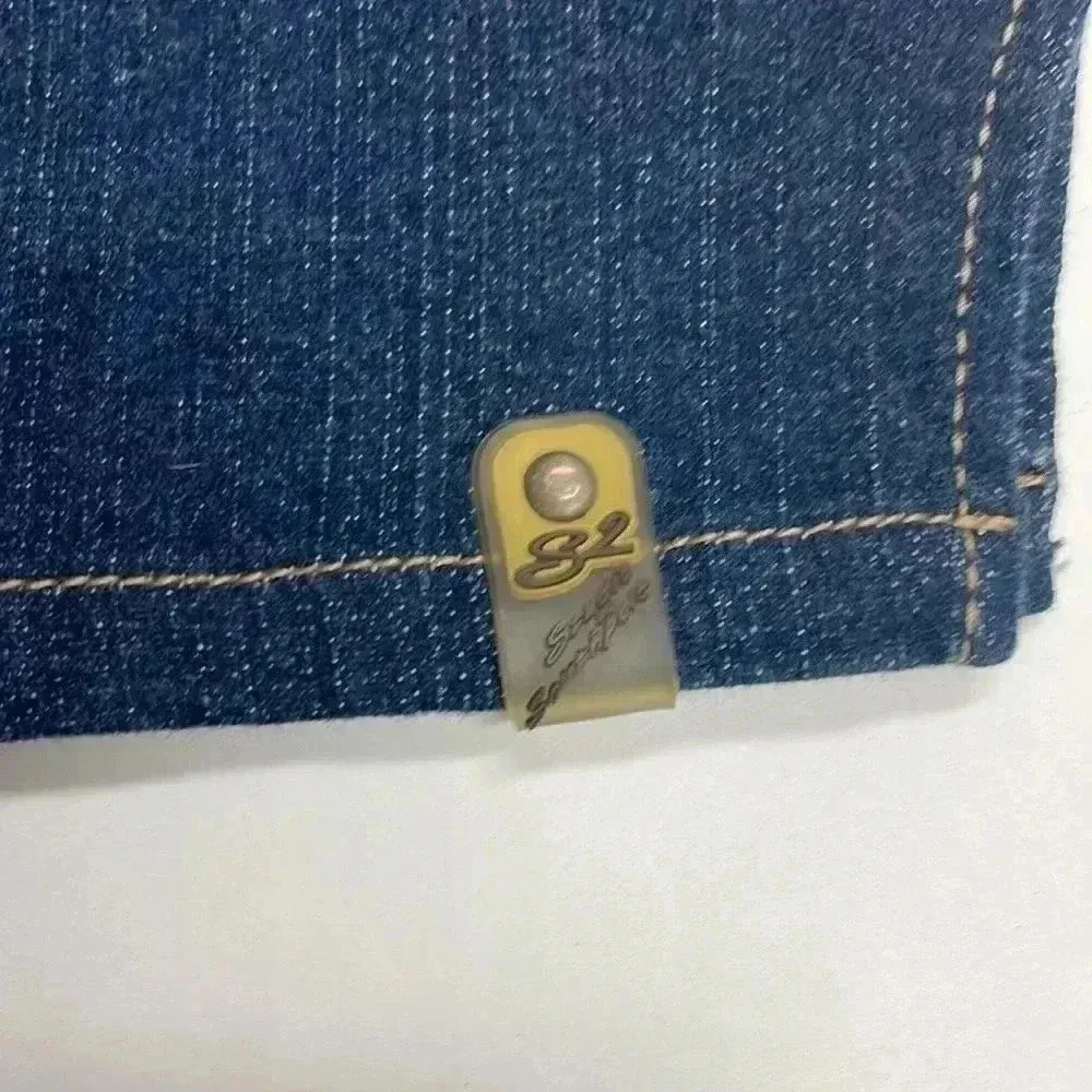 South Pole Vintage Looney Tunes Bugs Bunny Y2K Suede Accent Blue Denim Skirt - Image 3