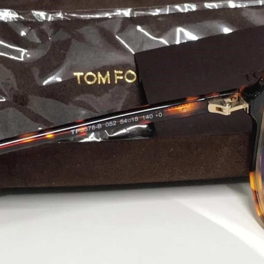 Tom Ford TF5578-B 052 “Blue Control” Eyeglasses – Tortoise (Shiny Havana) - Image 2