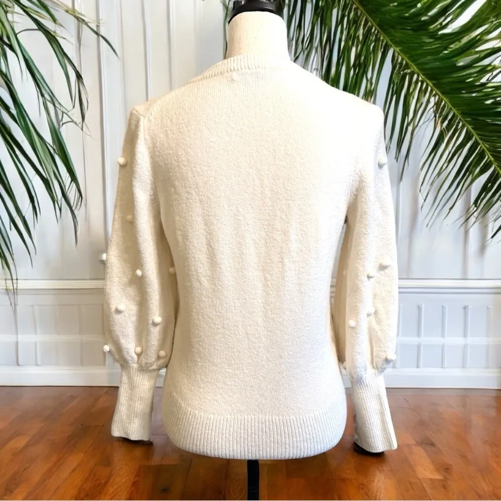 MADEWELL Bobble Dashwood V-Neck Sweater in Coziest Yarn - XS - Vanilla Girl Core - Image 6