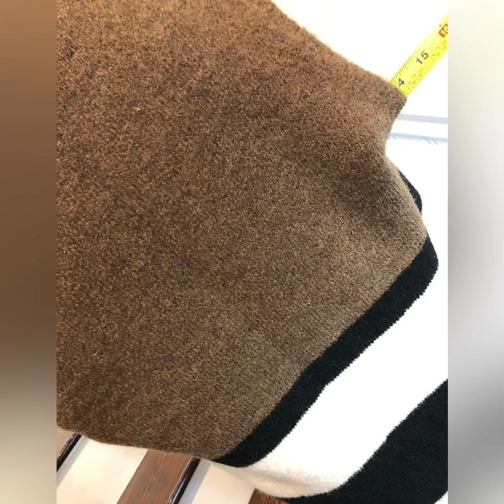 Color Block Long Thick Sleeveless Cardigan Sweater Vest Shawl Collar & Pockets - Image 11