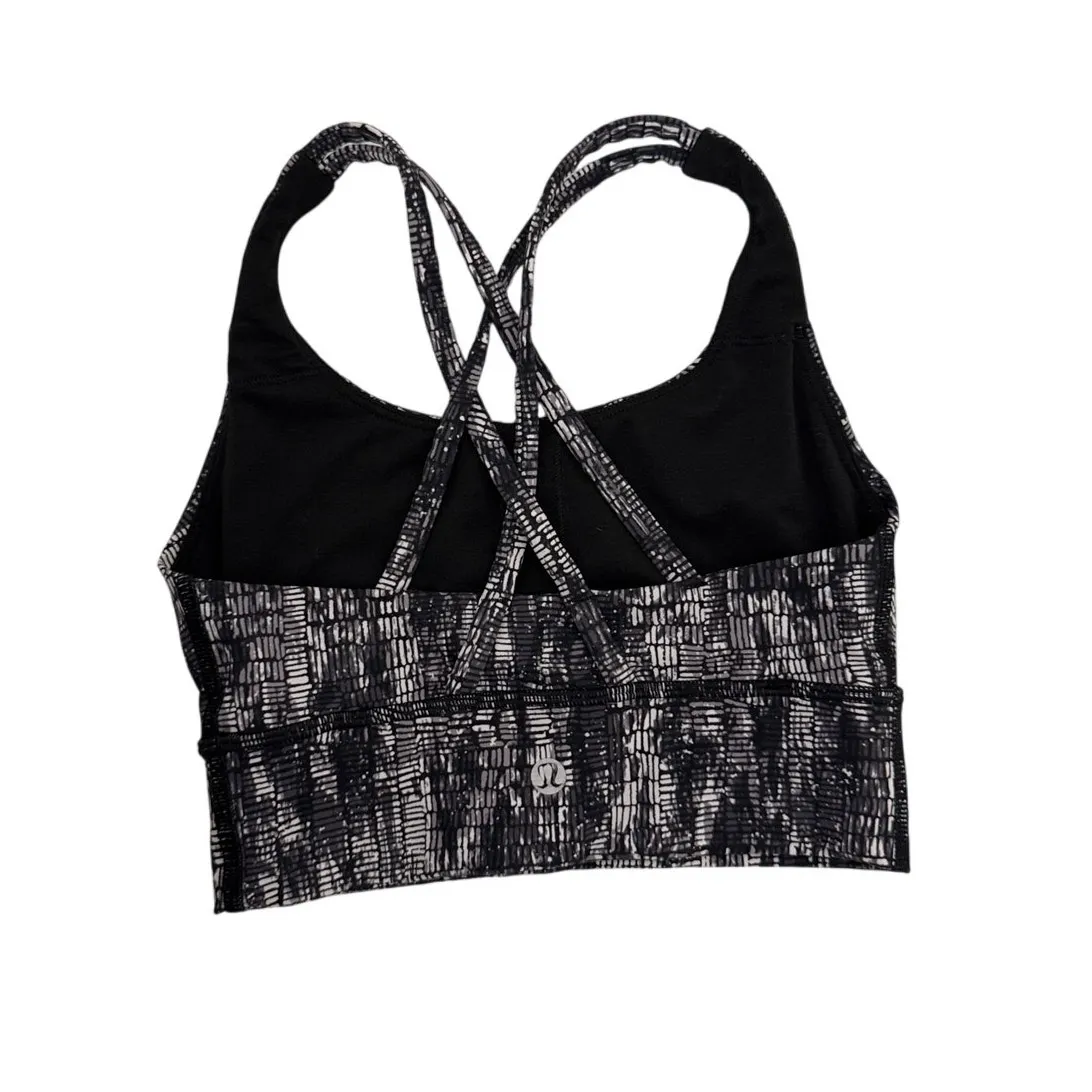 Lululemon Energy Bra Longline Black Medium Support Racer Back Sports Bra Size 2 - Image 2