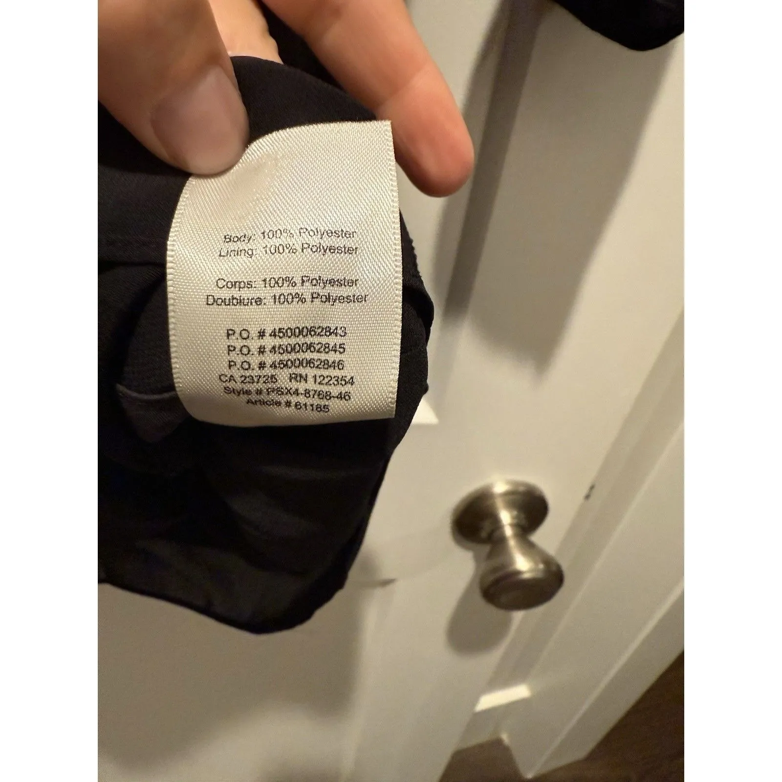 Women’s Wilfred Aritzia Brosset Off Shoulder Black Satin Ruffle Dress Size XS - Image 7