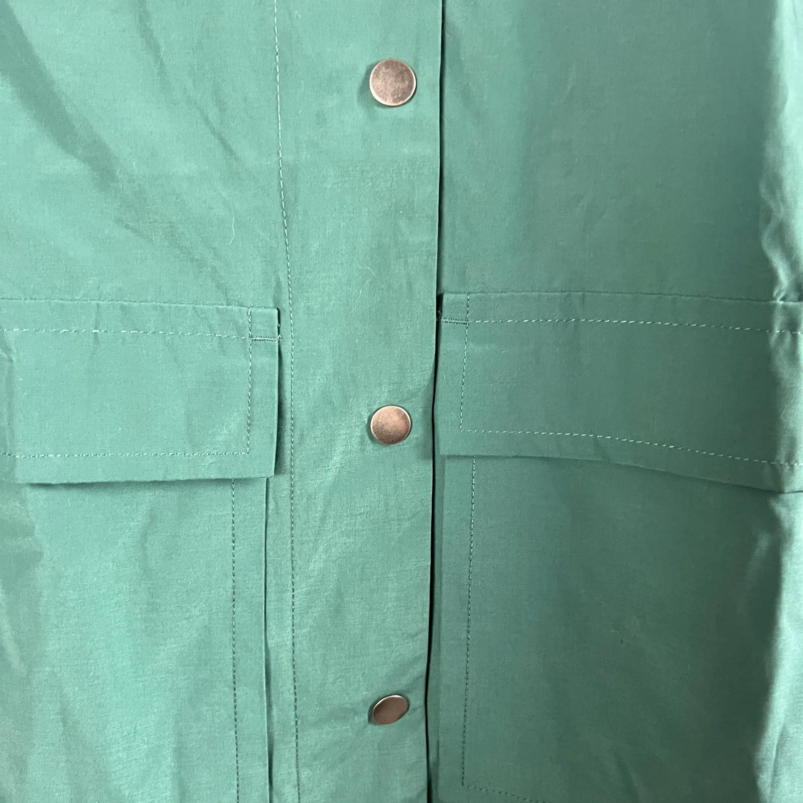 A New Day Women's Green Lightweight Rain Coat With Hood - Size XS - NWT - Image 9