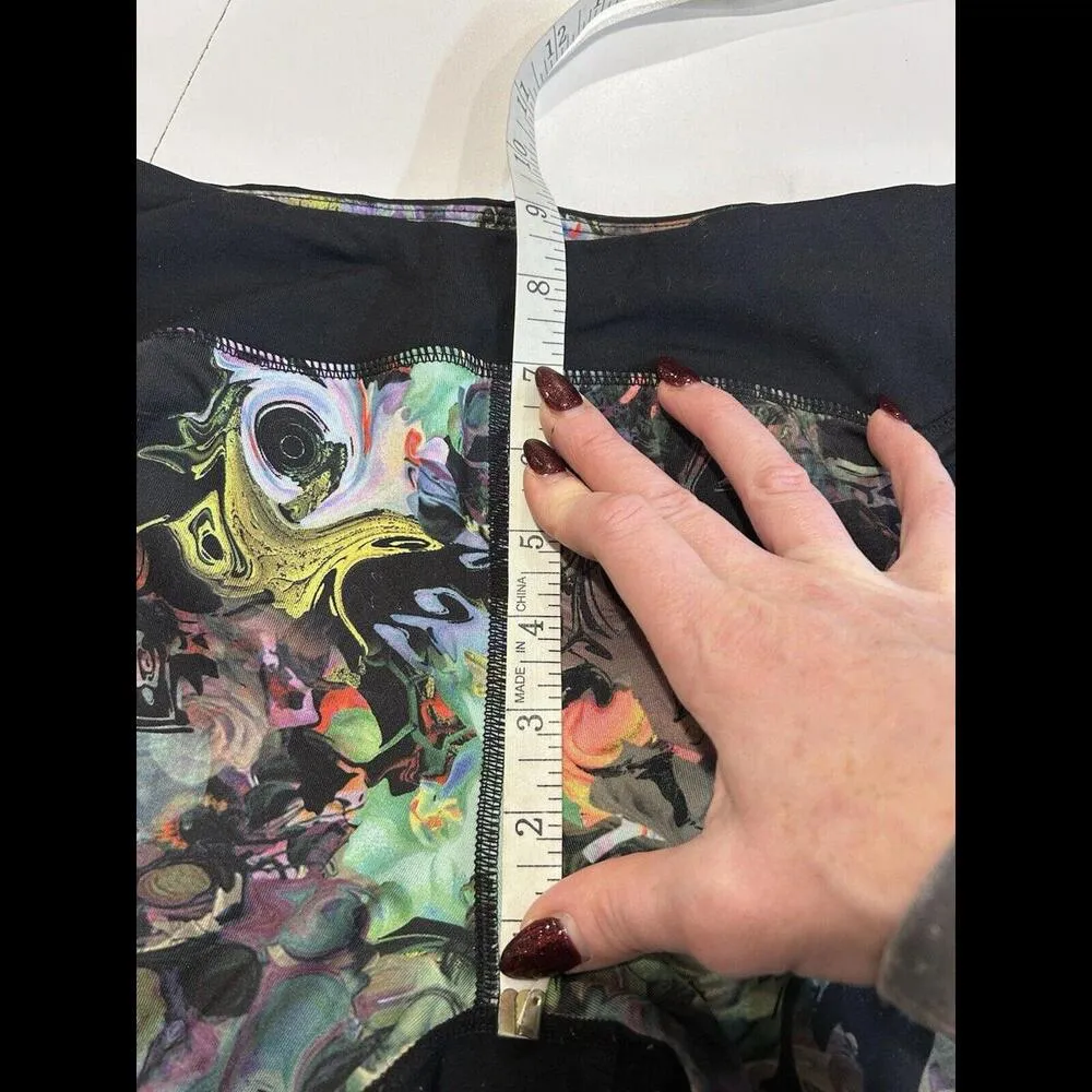 Cynthia Rowley Women's Legging Black Panel Swirl Colorful Print Mid Rise Pant XS - Image 7