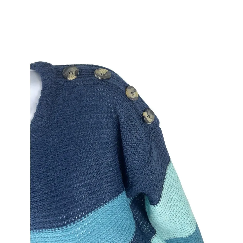 Jason Maxwell Blue Combo Striped Pullover Sweater PM NWT - Image 3